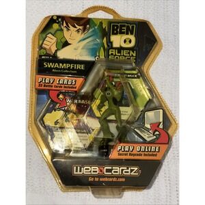 Ben 10 Alien Force Swamp fire Alien Collection  2008 NIB W/battle Cards Webcardz